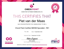 Een certificaat van Piet